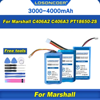100% Prvotne LOSONCOER 3000-4000 mah C406A2 PT18650-2S C406A3 Baterija Za Marshall Emberton Igralec
