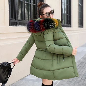 2021 novo Zimsko jakno svoboden bombaž-padded jakna ženske mid-dolžina zgosti študent navzdol oblazinjeni suknjič korejski oblazinjeni jakno