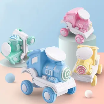 2023 Nova Risanka Sladkarije Color Mini Pritisnite Vlak Otroške Igrače 360-Stopinjski Vozni Vztrajnosti Avto Igrače za Božično Darilo za Rojstni dan za Otroke