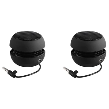 2X Mini Prenosni Potovanja Glasen Zvočnik Z 3.5 Mm Audio Kabel za Nizko Napetost Vgrajeno Baterijo Zložljive Zvočnik Za Ipod