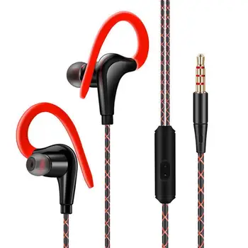 3,5 mm Bas Slušalke IPX5 Nepremočljiva držalo za uho Šport Teče Slušalke Za Xiaomi iPhone, Samsung Android Pametne telefone Slušalke