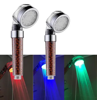 3 Barve LED luči Tuš Glavo nadzor Temperature, Visok Pritisk Padavin za Varčevanje z Vodo Strani Kopalnica Spa Showerhead dodatki