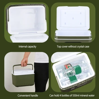 6L na Prostem Inkubator Prenosna Škatla za Shranjevanje Avto Hladno Ice Ribolov Polje Hladilnik, Mini Hladilnik za Dom Kampiranje Potovanja
