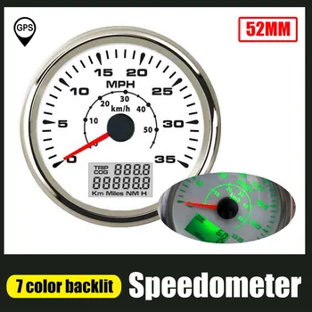 85mm GPS merilnik Hitrosti Merilnik 35 MPH 50km/h Za motorno kolo, Čoln Hitrost Avtomobila Odometers s 7 Barv Ozadja Nepremočljiva Meter