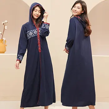Abaya Dubaj Turčija Muslimanske Ženske Tassel Bleščica Obleko Plus Velikost Svoboden Boubou Črno Rumene Halje Pakistanski Islamska Oblačila Plašč