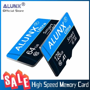 ALUNX 100% Pristen Mikro TF SD Kartica 64GB 128GB 16GB 32GB 8G Pomnilniške Kartice Flash Razred 10 Podpirajo mobilni telefoni UAV kartico LH reader