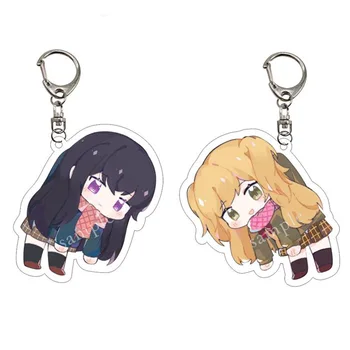 Anime Citrusov Keychain Srčkan GL Risanka Slika Aihara Yuzu & Aihara Mei Akril obesek za ključe Obesek Ljubitelje Zbirke