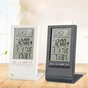 Digitalni Elektronski Termometri Higrometer Notranja Zunanja Gospodinjski Temperatura Vlažnost Meter LCD-Zaslon Vremenske Postaje Ure