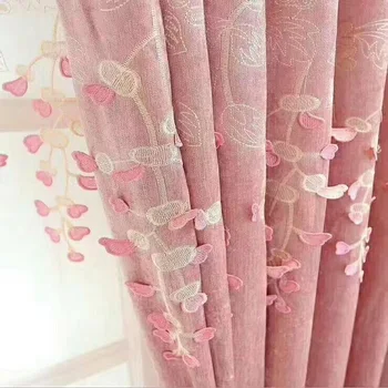 Dnevna soba spalnica vezene zavese okno zaslon tri-dimenzionalni reliefni srce ljubezni, ženiljska vezenje zavese