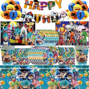 Dragon Ball Stranka Potrebščine, Papir Skodelice, Krožniki Prtom Sina Baloni Baby Tuš Happy Birthday Okraski Brezplačna Dostava