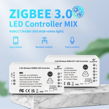 GLEDOPTO ZigBee LED Trak Krmilnik RGBCCT RGBW Pro RGB Barvni Mix Light Kolega Alexa Tuya SmartLife SmartThing Aplikacijo Glasovni Nadzor