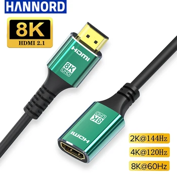 Hannord HDMI je Združljiv Podaljšek Kabel 8K 4K HDMI 2.1 48Gbps Moški-Ženski Adapter, Priključek Za HDMI Switch HDMI Podaljšek PS4