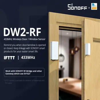 Itead SONOFF DW2 RF 433Mhz Brezžični Vrata, Okna Senzor Obvestila, Opozorila Smart Scene Home Security Deluje z Sonoff RF Most