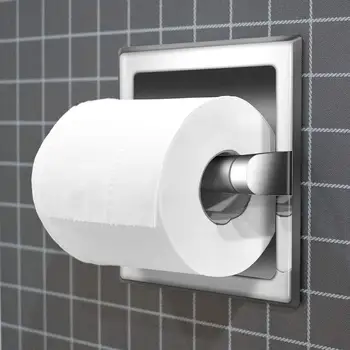 Kvadratni Vgrajeni Iz Nerjavečega Jekla 304 Tkiva Polje Brušena Roll Papir Polje Toaletni Papir Držalo