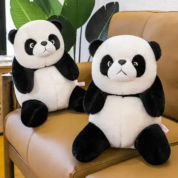 Mehko Panda Plišastih Igrač Dobro Podrobno Panda Toy Kontrast Barve Veliko Zvestobo Panda Lutka Pomiritev