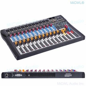 MiCWL 12 Kanalni Audio Mixer Mešalna miza za Snemanje Glasbe Bluetooth Mešalnik DSP Fantomsko Napajanje USB Monitor, MP3, 3 blagovne znamke EQ učinek