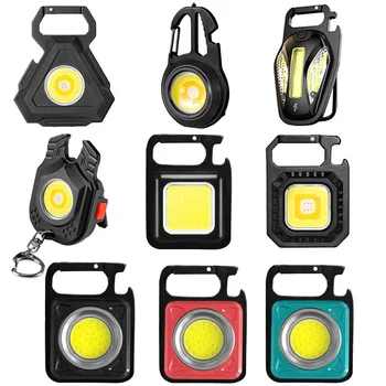 Mini LED Delovna Lučka Prenosnih Pocket Svetilka USB Polnilne Luči Keychain Svetilko, Baklo Luči Kamp Svetilka Nova