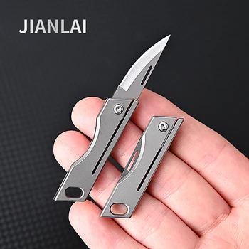 Mini Titanove Zlitine TC4 Folding Nož EOS Prenosni Keychain Obesek Nož Express Razpakiranje Žepni Nož Darilo EOS Orodje