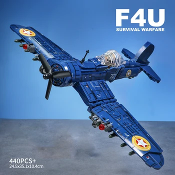 NOVA Bojna Letala Gradnik igrače Zložljiva krili letala Air Force F4U Svetovne Vojne staromodna Model Darilo za Rojstni dan