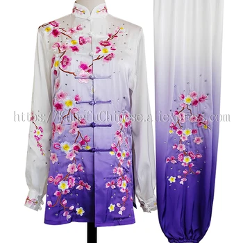 NOVI Kitajski Taichi oblačilo Wushu enotno Kungfu oblačila, Vezenje plum blossom, ki Opravljajo bo ustrezala človek, ženska odrasli otroci fant dekle