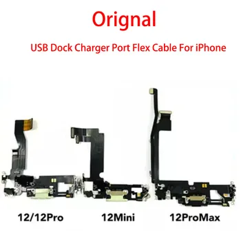 Originalno Polnjenje prek kabla USB Vrata za Polnilnik Odbor Flex Kabel Za iPhone 12 Mini Pro Max Dock Priključek