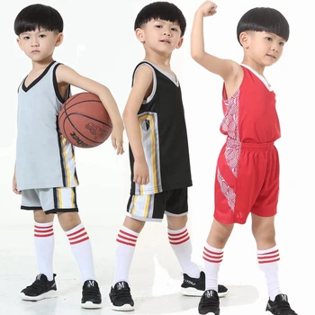 Otroci Košarka Jersey Določa Uniforme kompleti Otrok Fantje Dekleta Športna oblačila Dihanje Mladi in Usposabljanje košarka jope kratke hlače