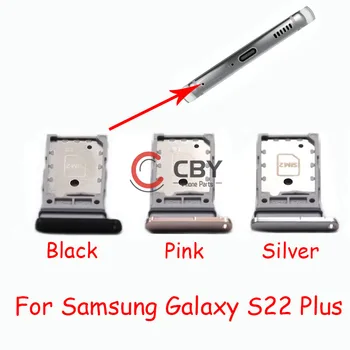 Pladenj Sim Nosilec Za Samsung Galaxy S22 Plus Ultra Pladenj za Kartico SIM Reže Imetnik Adapter Vtičnice rezervnih Delov