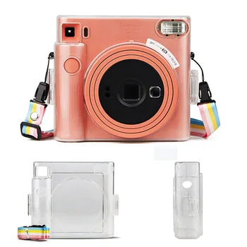 Pregledna Primeru Vrečko za Fujifilm Instax Kvadratnih SQ1 Primeru z Ramenski Trak za Instant Fotoaparat Torba Mini torbica Vrečko