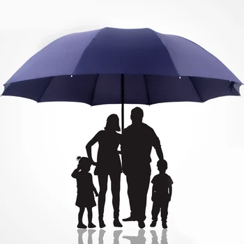 Prilagojen Logotip Krovne za Podjetja, Cela Družina Uporabo Super Velik Dežnik za Dež in Veter Ustreza Več Ljudi