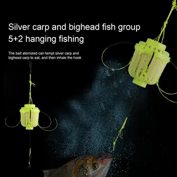 Ribolov Vabe Kletko Z 7 Kljuke Fluorescence Fishing Lure Kletko Past Krap Sferične Eksplozije Kljuke Reševanje