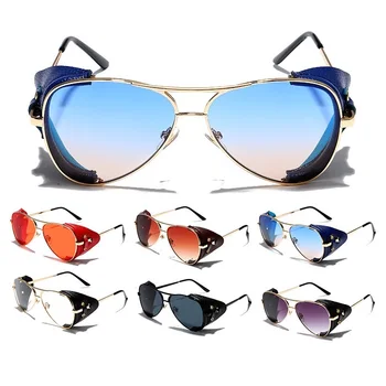 Vroče Prodajo Fashion Design Steampunk Kovinski Vintage sončna Očala Trend Ulica Klasičnih UV400 Pilotni sončna Očala za Moške, Ženske