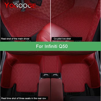 YOGOOGE Avto predpražnike Za Infiniti Q50 Luksuzni Auto Dodatki Stopala Preprogo