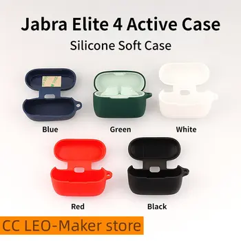 Za Jabra Elite 4 Aktivni Zaščitno Ohišje Barva Mehko Silikonsko Ohišje s Kavlji Za Jabra Elite 4 Aktivni Shockproof Primeru