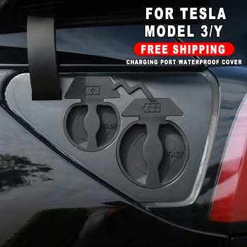 Za Tesla Model 3 2017 - 2020 Model Y Silikonski Avto Polnjenje Vrata Nepremočljiv Pokrov za Polnilnik Luknjica za Varovanje Prahu Kritje Skp CCS EU