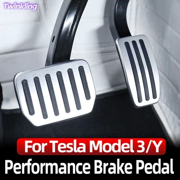 Za Tesla Model 3 Model Y Avto uspešnosti Zavorni Pedal Notranje Preureditve Aluminij Zlitine Pospeševalnik Pokrov Okrasni Dodatki