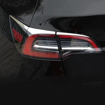 Za Tesla Model Y Spredaj Zadaj Luči za Meglo Trim Nalepke ABS Vzvratno Ogledalo Dež Obrvi Pokrov Zadnji Udarec Svetlobe Dekor Nalepke