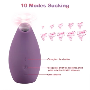 Ženske Sesanju Massager 10 Frekvenco Stimulacije USB Polnilne Adult Sex Igrača za Pare