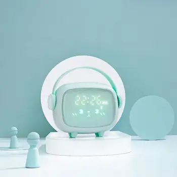 1 Pc Čisto Nov Otroci Srčkan Budilka Plastičnih Nastavljiv Digitalni Alarm Ob Postelji Alarm Otrok Spi Z Night Light Relojes