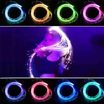 10 Barvni LED svjetlovodni Bič 360-Stopinjski Pixel Light-up Bič Luč Pretok Igrača Rave Ples Stranka Razsvetljavo Kažejo Polnilna LED Bič