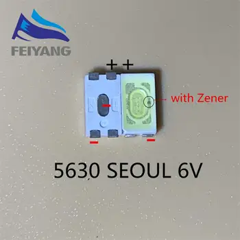 1000PCS/Veliko SEOUL 5630 6V 1 W SMD Hladno Bela LED Z Zener Visoka Moč Za LCD/TV Ozadja