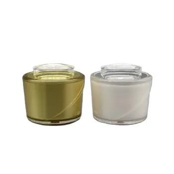 10g Visoke Kakovosti Zlata Akril Krema Jar Kozmetično Embalažo, Posode Jar, 15 g Bele Akril Povratne Steklenice 20pieces