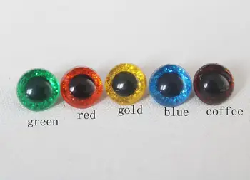 20pcs/lot 9 mm 10,5 mm 12 mm 13.5 mm 15 mm gumb kristalno varnost bleščice igrača oči --color opcijo