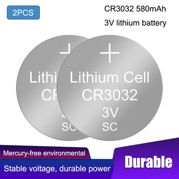 2PCS/VELIKO CR3032 3032 gumb 3V litijeva baterija Za Žaromet, dostop sim, močna luč, Svetilka