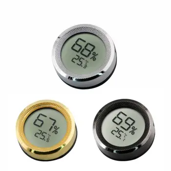 3 Barve LCD Zaslon Digitalna Mini Cigar Higrometer Merilnik Termometer, Temperaturo, Senzor Vlažnosti Meter