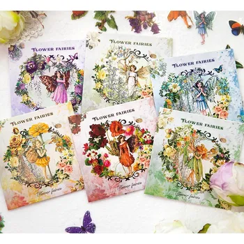 30 Kosov Vintage Pravljice Nalepke Retro Cvet Nalepke Za Scrapbooking Journaling DIY Obrti Album dnevnik