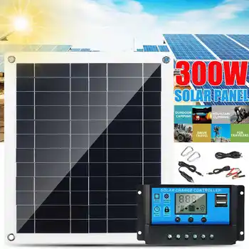 300W Semi-Prilagodljiv Sončne celice, Komplet Z 50A/60A/80A/100A Solarni Regulator Sončnih Celic za Avto, Jahto RV 12V Polnilec za Baterije