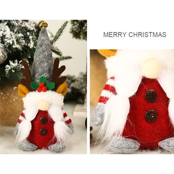 4XFA 2pcs Božič Gnome Plišastih Elf Okraski Gospod in Gospa Elk Božič Praznik Ročno
