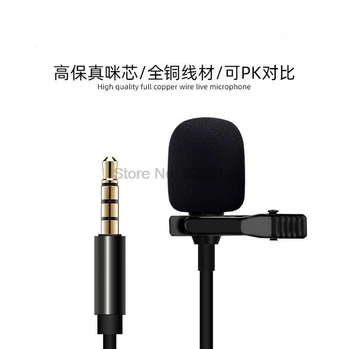 50pcs/veliko Mini Prenosni Mikrofon Kondenzatorski Clip-on River Lavalier Mikrofon Žično Mikrofo/Microfon za Telefon za Prenosnik