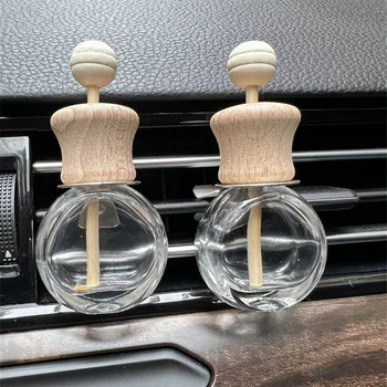 6ML Ravno Krog Transparentno Steklo Avtomobila izstopu Zraka Parfum Prazno Steklenico 100 KOZARCEV/VELIKO