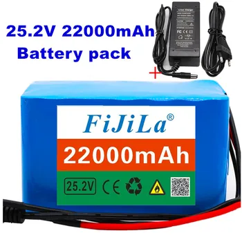 6s4p 24V 22Ah 18650 Batterie Litij-Batterie 25,2 v 22000mAh Elektrische Fahrrad Cyclomoteur/Elektrische/Li ion akku mit ladege